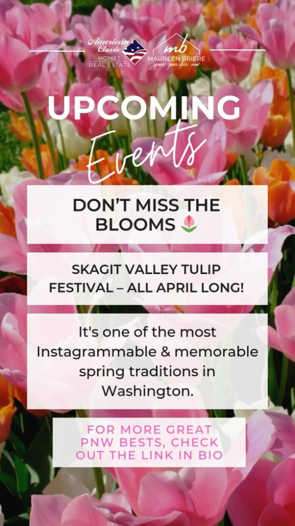 Rows and rows of vibrant tulips await! The Skagit Valley Tulip Festival is a springtime favorite. Great for families, photos, and soaking up spring vibes. Pro tip: go midweek for smaller crowds.Check the link in bio for more great community events

SkagitValleyTulips PNWEvents SpringInSeattle WashingtonBlooms tulipfestivel