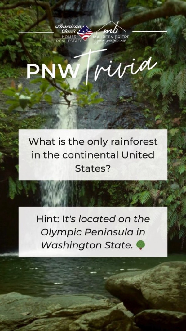 Situated within Olympic National Park The Hoh Rainforest, is one of the largest temperate rainforests in the U.S. . Receiving an average of 140 inches of rainfall annually, it's home to lush greenery, towering trees, and diverse wildlife. Visitors can explore its beauty through various trails, including the popular Hall of Mosses.Have you ever visited the Hoh Rainforest? Share your experiences or photos in the comments!

PNWTrivia HohRainforest OlympicNationalPark ExplorePNW familyfun thingstodo