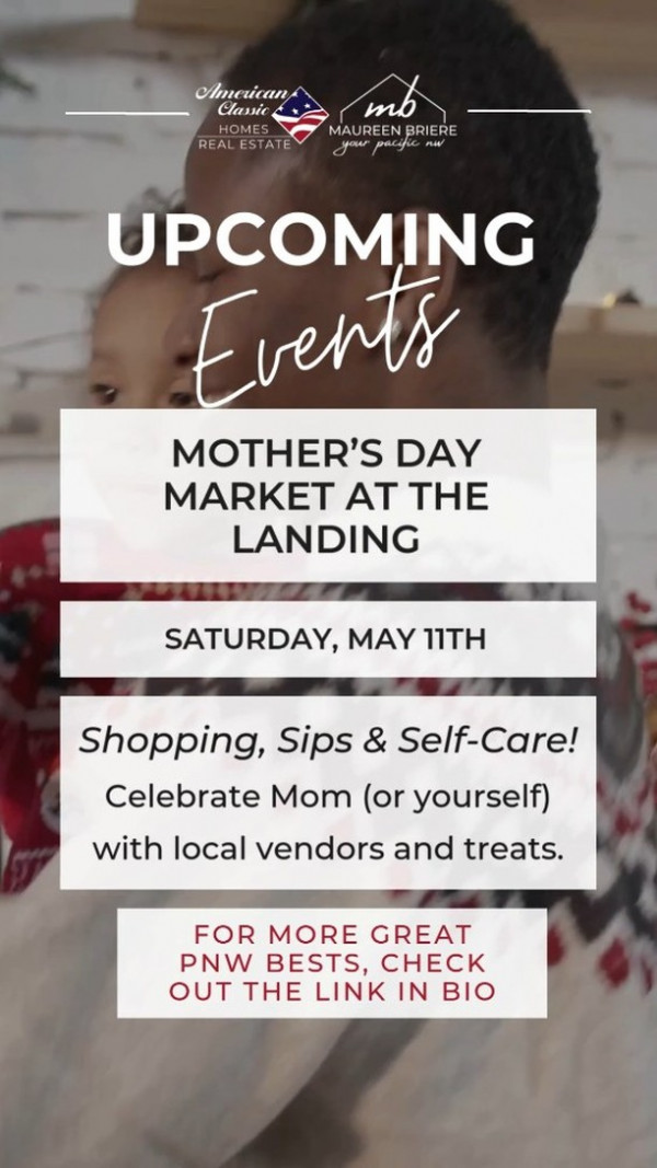 The Landing in Renton is hosting a Mother’s Day Market this Saturday from 11–4pm! Explore handmade goods, enjoy local bites, and check out the pop-up wellness booths. It’s the perfect excuse to treat yourself or grab a last-minute gift. thelandingmarketFollow for more local events or check the link in bio for upcoming PNW happenings!

RentonEvents MothersDayMarket TheLandingRenton PNWLocal YourPacificNW